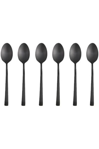 STOREMAX Sellbuystore Quantum Mat Black Coffee Spoon 14 cm 6 Pieces 1053513