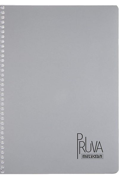 STOREMAX Jvnnastore Pruva A4 Pet Spiral Notebook with Cardboard Cover 144 Sheets - Checkered - Gray Trendyfr 646268