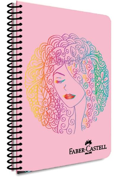 STOREMAX Jvnnastore Face Patterned Spiral Notebook, A4, 100 Sheets, 70g Paper, Lined, Durable Cover, K