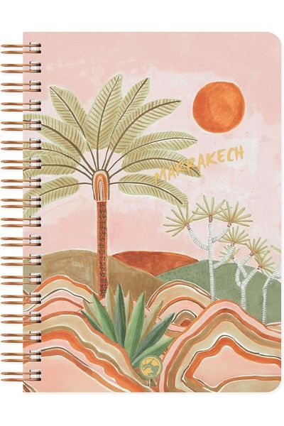 STOREMAX Jvnnastore Color Marrakech Spiral Notebook Checkered Palm 17X24 cm Trendyfr 646268
