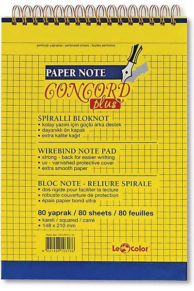 STOREMAX Jvnnastore Color 2012014/2 Concord Plus Soft Cover, Yellow Paper Spiral Block, Yellow Trendy