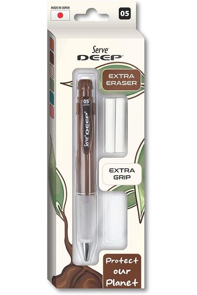 STOREMAX Jvnnastore Deep Klm & & Set with Eraser Refill 05mm Brown Trendyfr 646268