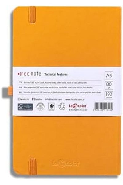 STOREMAX Sellbuystore Color Undated Classic Notebook Rec Note 13X21 Lined Orange 1053513
