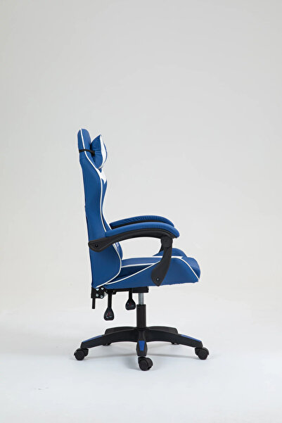 1st كرسي ألعاب مع مسند للرأس ودعم قطني مصنوع من إسفنج عالي الكثافة - أزرق