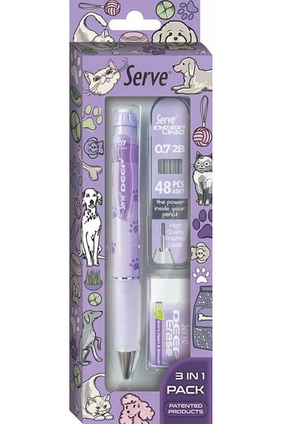 STOREMAX Jvnnastore Nature Patterned Deep Pen, Deep Eraser and Deep Min, 0.7 Mm, Lavender Trendyfr 646268