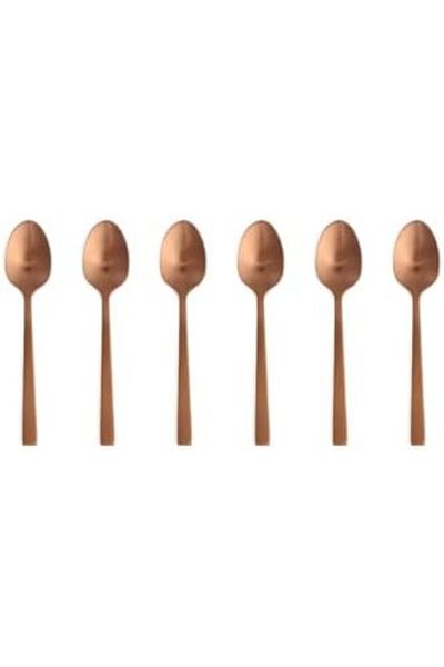 STOREMAX Jvnnastore Quantum Matte Copper Teaspoon 11cm 6 Pieces Trendyfr 646268