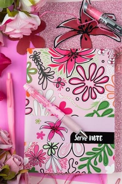 STOREMAX Jvnnastore Note Book 15 X 21 Lined Patterned Seker Pink Trendyfr 646268