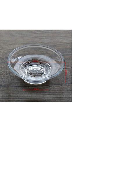GENERAL Round clear glass soap dish