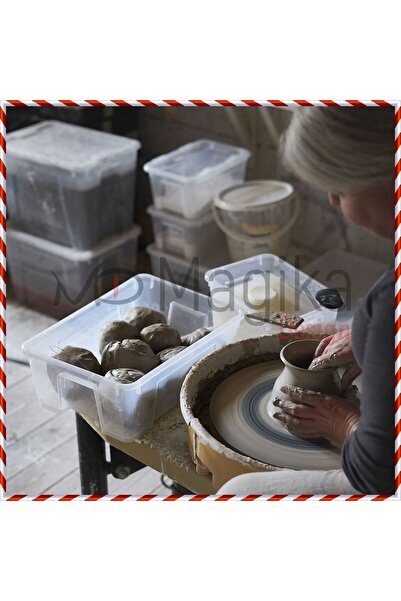 Magika Design Md Samla 5 Lt Storage Box with Transparent Lid, 28X20X14 cm