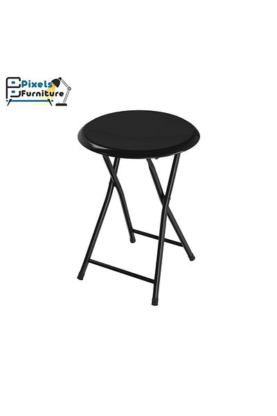 PixelsFurniture مقعد منزلي قابل للطي من بكسل الأثاث - مقعد دائري مبطن قابل للطي شديد التحمل بسعة 135كيلو