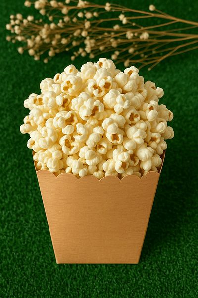 Emtory Home 8'li Gold Parlak Mısır Kutusu - Popcorn Kutusu - Doğum Günü Ikram Hediye - Orta Boy