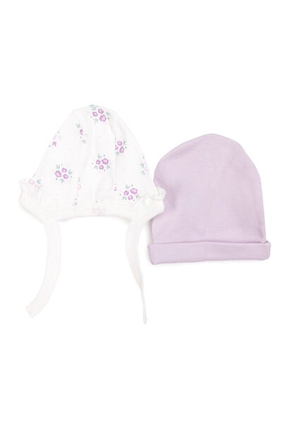 Bebetto Yenidoğan Flowers 2'li Şapka Kız Bebek