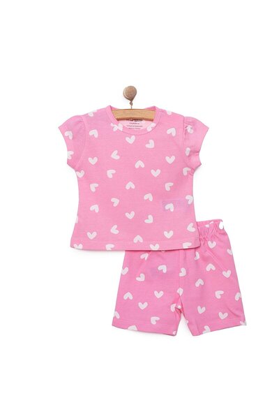 ebebek Hello Baby HelloBaby Baskılı Empirme 2 ip Yenidoğan Kız Tshirt-Şort Kı...