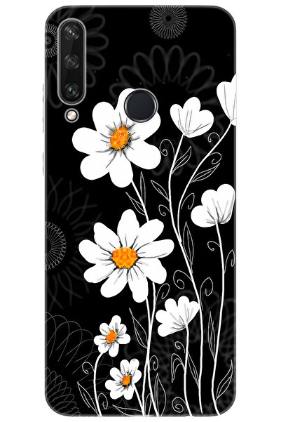 Ceppare Huawei Y6P (MED-LX9N) Uyumlu Kılıf Desen Baskılı Silikon Papatya STK:...