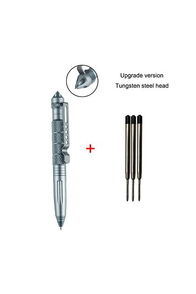 Choice Show as the picture Self Defence Tactical Pen Pocket Aluminum Anti skid Military Pen Tungsten steel
