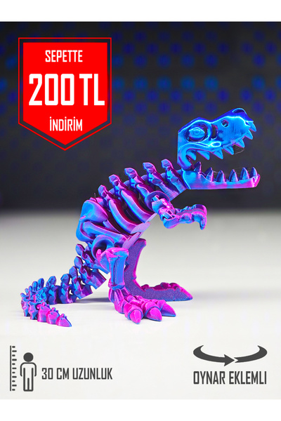 Suelo Butik Renk Değiştiren T-Rex Tüm Eklemleri Hareketli Çift Renk T-Rex Hay...