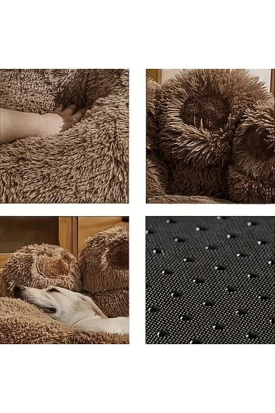Comfort Plush Pet Bed, Super Soft Round Design, Suitable for Dogs and Cats, 70cm