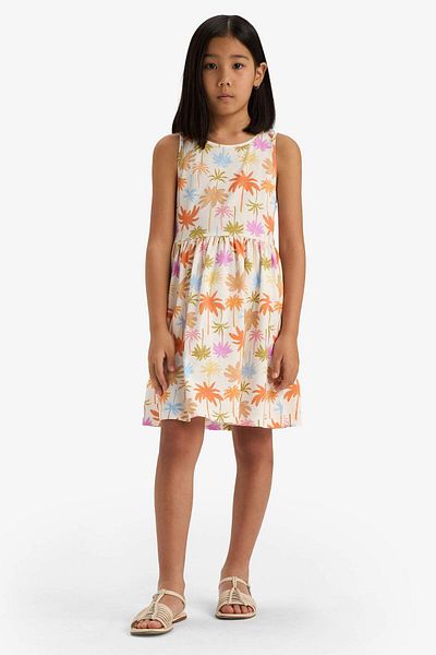 DeFacto Ärmelloses Mädchenkleid mit Rundhalsausschnitt und Blumenmuster B4338A825SM
