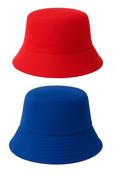 derikem Red-Blue Unisex Bucket Hat Uniform for Man and Woman