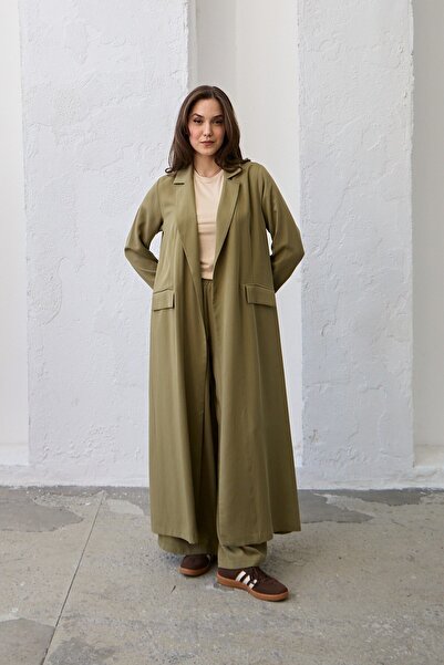 QANU Uzun Ceket Haki