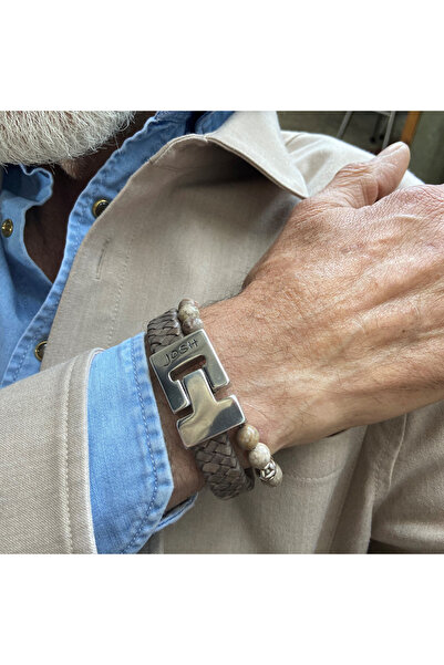 Josh Taupefarbenes Steinarmband 25035sl/cust