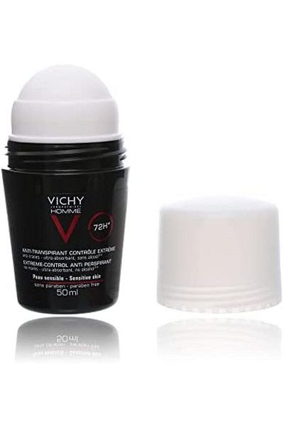Vichy Men Roll-On Deodorant 72 Hour Protection, 50ml, Odorless