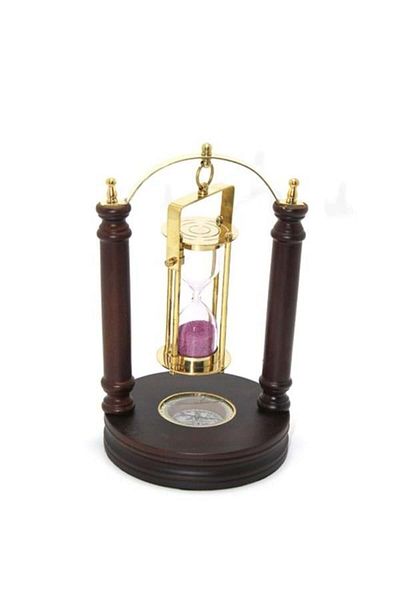 ehobim Brass Hourglass and Compass