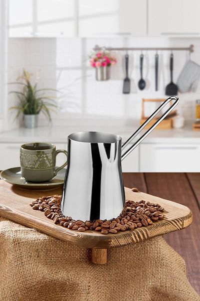 AC BOX Stainless Steel 500 ml Medium Coffee Pot (6 Cup Size)