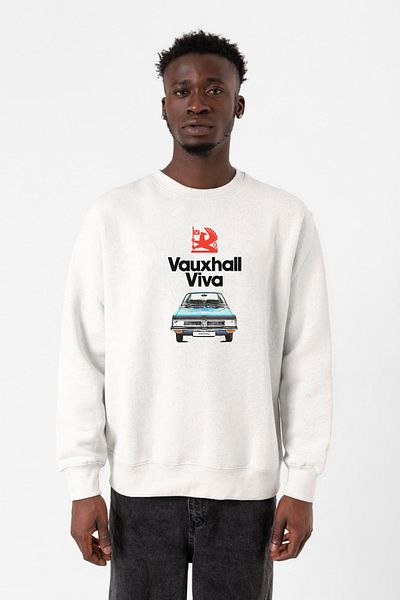 Tshirthane Ανδρικό φούτερ Gran Turismo Vauxhall Viva White 2ip