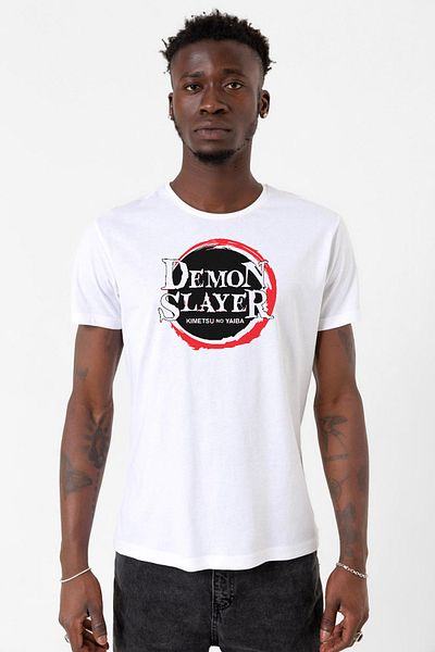 Tshirthane Demon Slayer Anime Squad Demon Slayer Kimetsu No Yaiba Λευκό ανδρικό μπλουζάκι ποδηλασίας