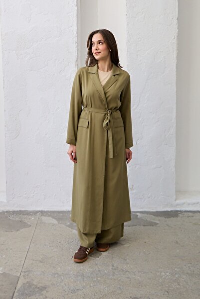 QANU Uzun Ceket Haki