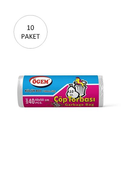 Mu Art Small Size Garbage Bag 40 X 50 cm 40 Roll X 10 Pack = 400 Pieces (Transparent)