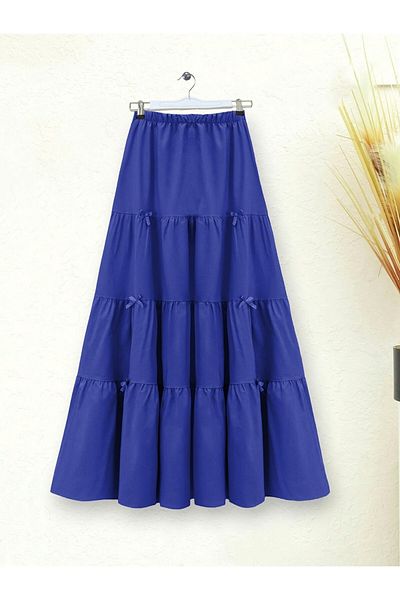 Modamorfo Ribbon Detailed Elastic Waist Skirt -Saks