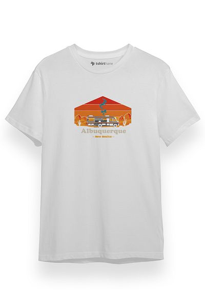 Tshirthane Ανδρικό μπλουζάκι Breaking Bad Albuquerque Λευκό κοντομάνικο