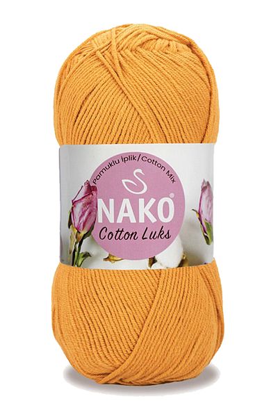 NAKO 5 Pieces Cotton Luxury Vest Tunic Sweater Blouse Cardigan Floss Wool Dark Yellow 97553