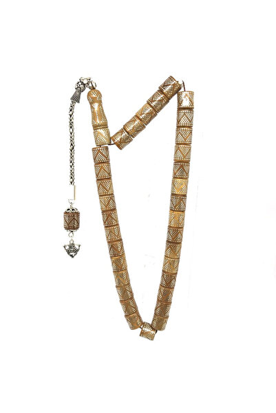 tesbihpasaji Gümüş İşleme Özel İşçilik Büyük Boy Kesme Piramit Desenli Kuka Tespihi