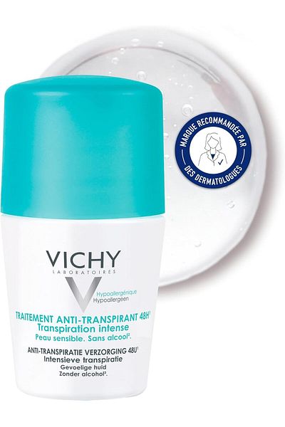 Vichy No Trace Antiperspirant Deodorant 48 Hours, 50ml, Fresh, Unisex