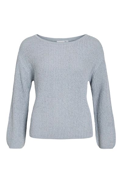 VILA Strickpullover VISUMMI U-Boot-Ausschnitt