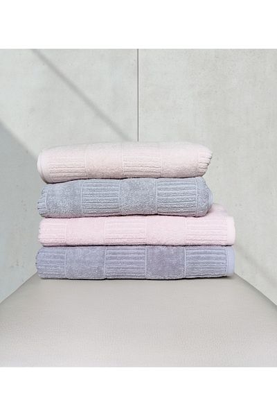 Nurpak Karya 2 Bath Towel 90X150 cm and 2 Face Towels 50X90 cm 100% Cotton