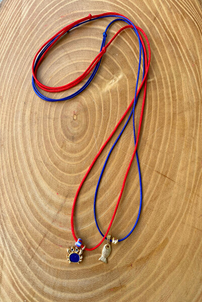 Shepidi 2'li yengeç gold balık kaydırmalı kilit örgü kolye