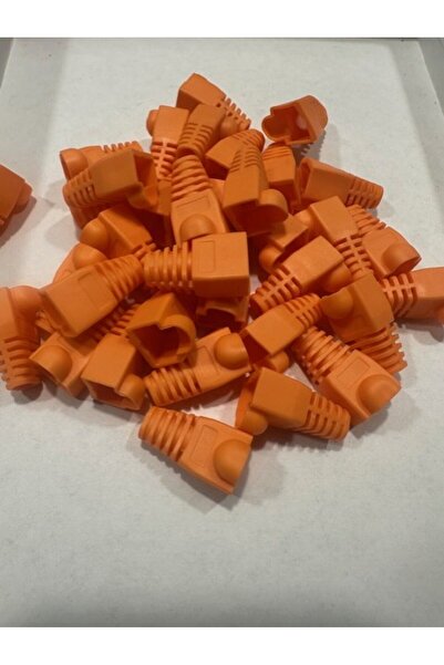 Leonpro حالة RJ45 برتقالية، حالة Cat6 برتقالية، حالة Cat5 برتقالية، 100 قطعة