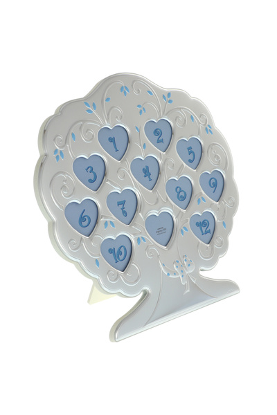 GiftExpress Rama foto muzicala argintata 12 poze albastru