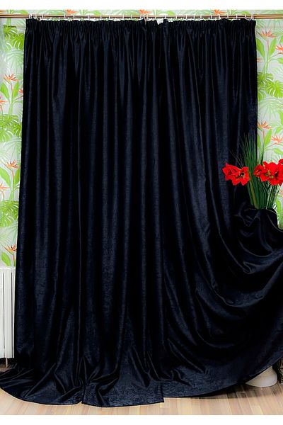 Liz Line Set doua draperii SO ebony, colectia "Monocrom'' by Liz Line, 2x200x245cm, cu rejansa D0132