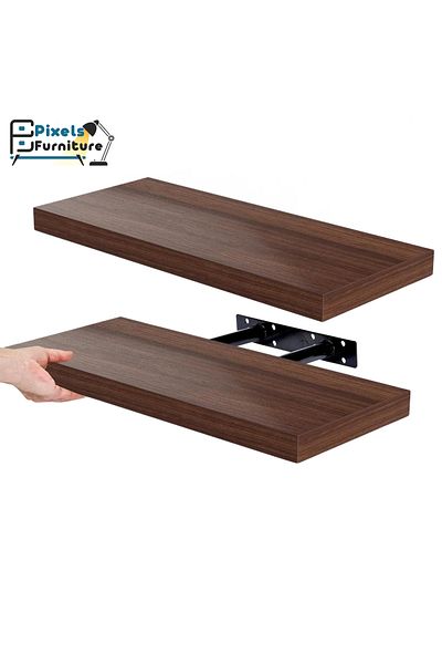 PixelsFurniture Set of 2 Pixel Furniture Floating Wall Shelves, Shelves with Invisible Brackets, 80cm
