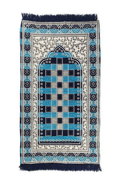 BSB HOME Premium Namaz Mat – Jahnamaz – Soft Cushioning, 68x120 cm – Blue