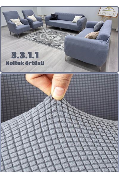 uzhanem 3 3 1 1 Set cuvertură de canapea din Lycra - Produs textil pentru casă