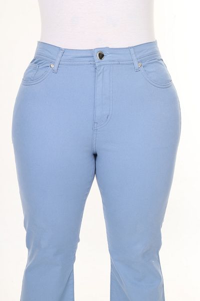 Era Lisa Flared Leg Summer Gabardine Fabric Large Size Trousers