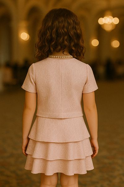 Hilal Akıncı Kids Girl's Short Sleeve Pocket Suit