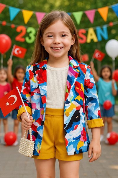 Hilal Akıncı Kids Rainbow Color Jacket
