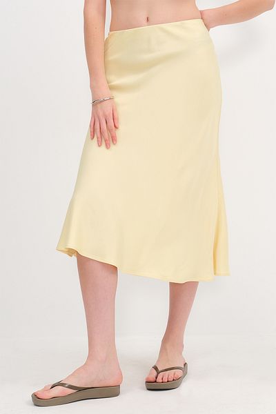 Addax Satin Midi Skirt E16025-T3